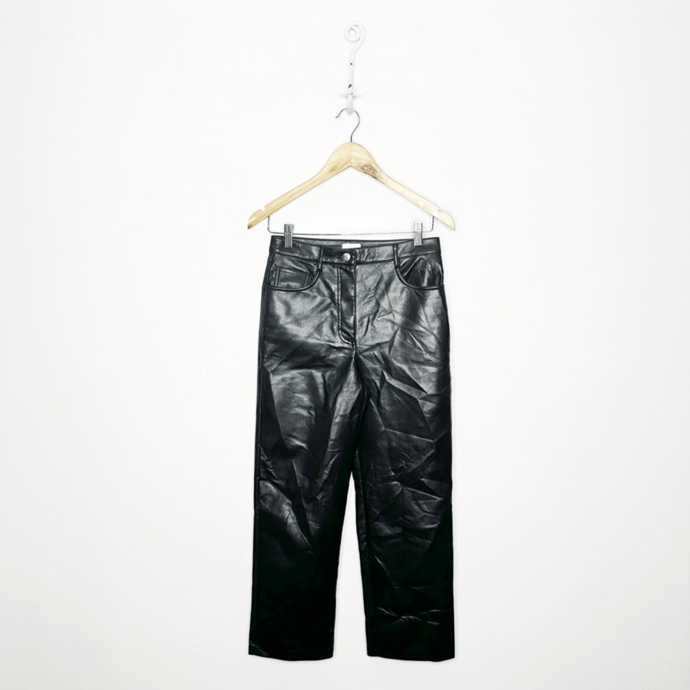 WILFRED The Melina Pant High-waisted Vegan Leather pants black women's 4